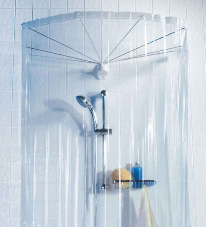 spirella Duschschirm Ombrella, inklusive Duschvorhang mit acht Ösen, Длина 170 cm