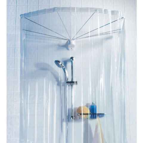 spirella Duschschirm Ombrella, inklusive Duschvorhang mit acht Ösen, Länge 170 cm