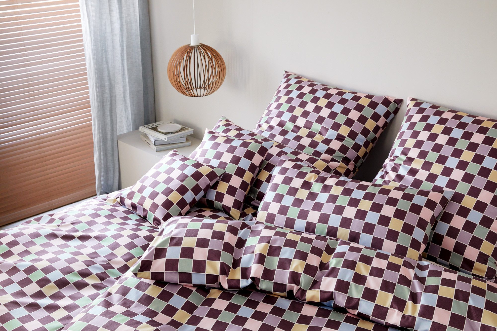 Elegante Bettwäsche Scrabble, Mako-Satin, 2 teilig, angenehmes Hautgefühl