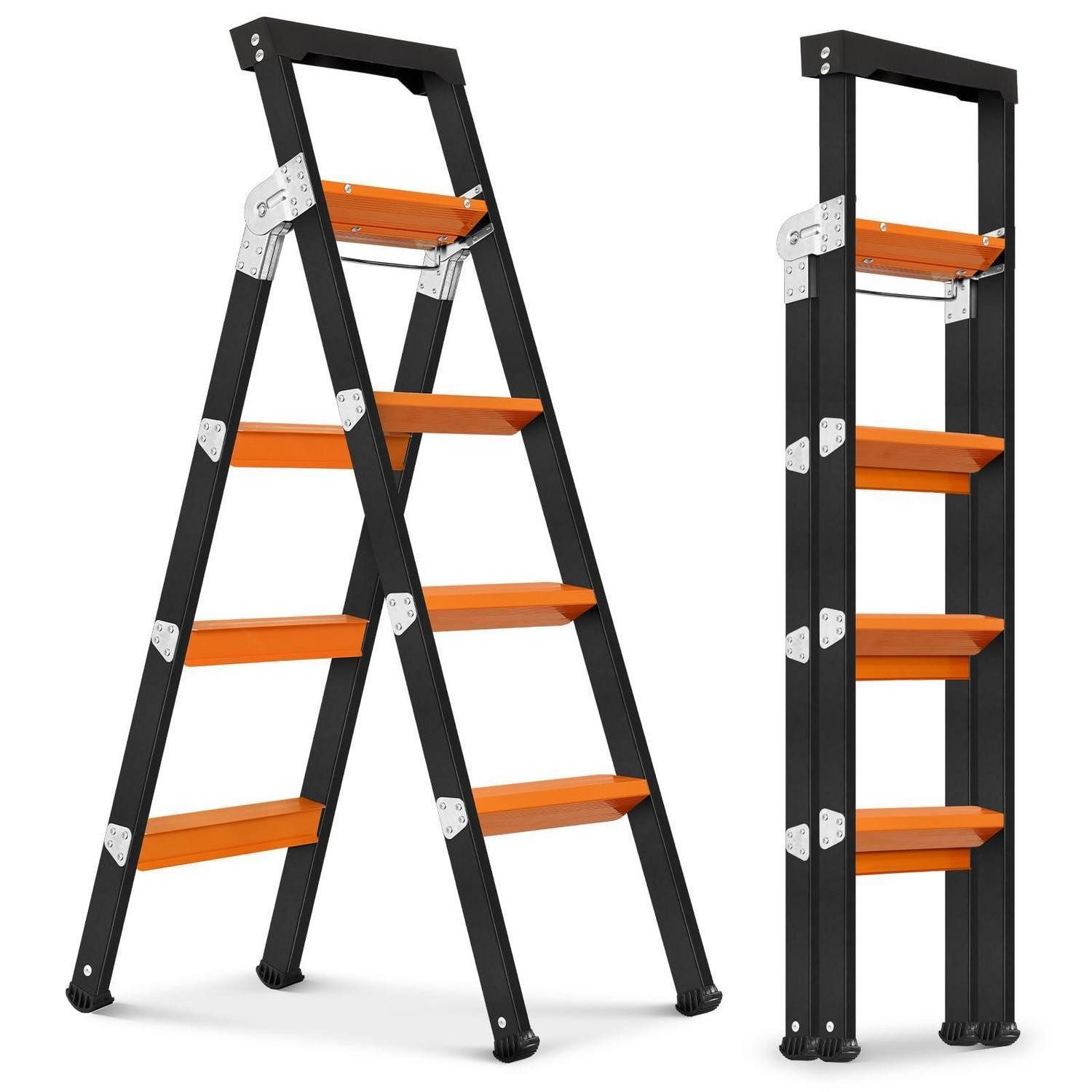 LuxusKollektion Vielzweckleiter Klappleiter 4+3 Stufen Stahl 170kg (1-St)