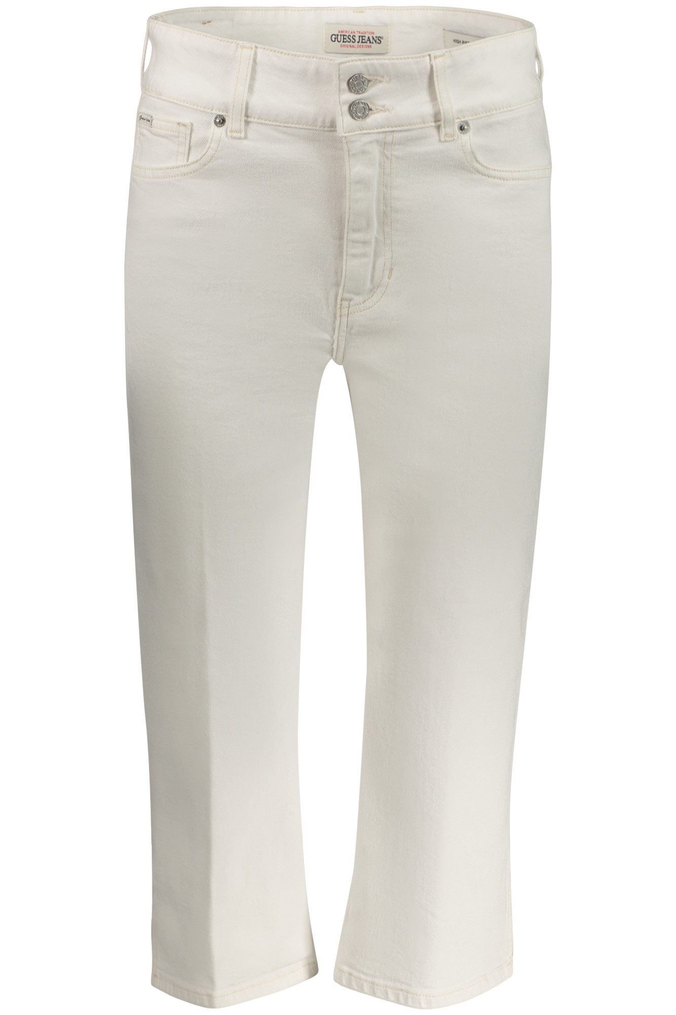 GUESS JEANS 5-Pocket-Jeans Elegante Damen Caprihose Weiß – Hochgeschnittene günstig online kaufen