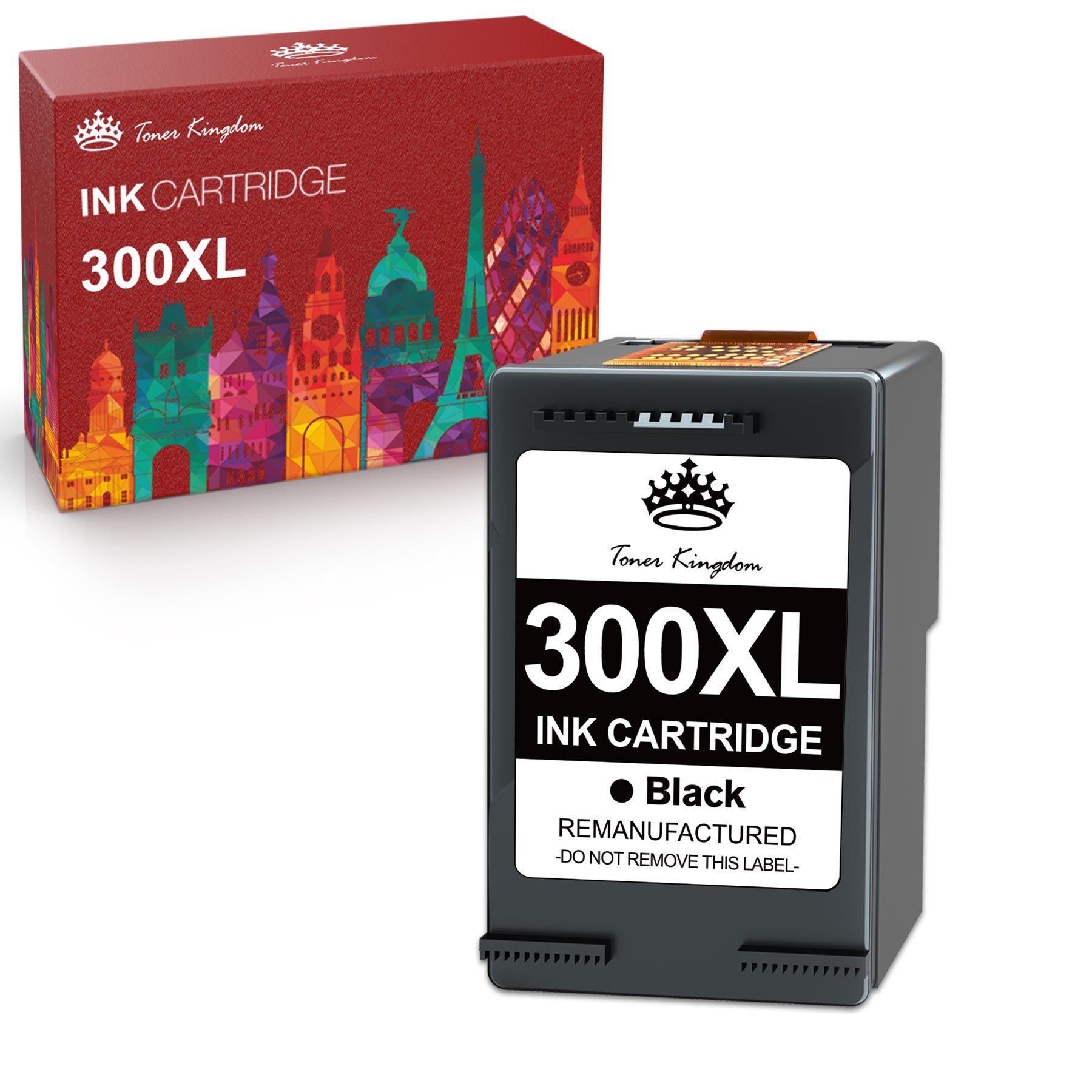 Toner Kingdom Druckerpatrone kompatibel mit HP 300 XL black CC641EE  Tintenpatrone (DeskJet D 1600 2600 5500 5600 F 2400 4200 4400 4500 Series Envy  110 Series PhotoSmart C 4600 4700)