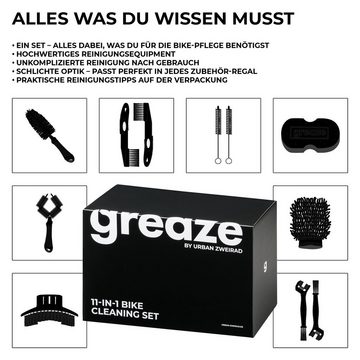 URBAN ZWEIRAD Fahrradketten greaze 11in1 Fahrrad Reinigungsset - Kettenbürste + Reinigungsbürste