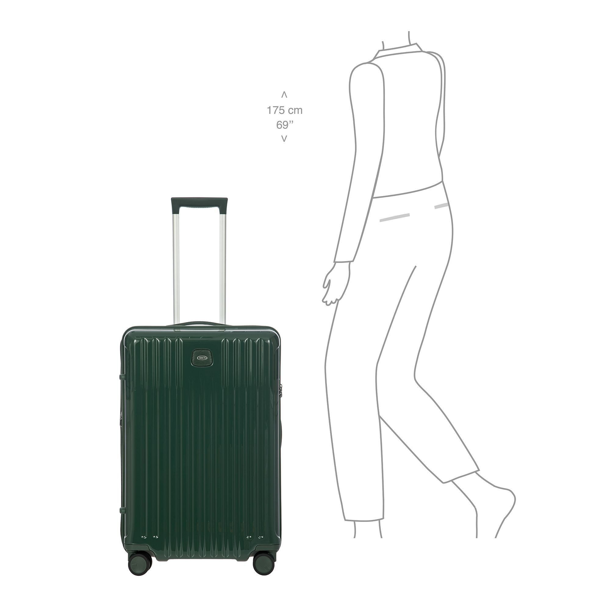 Bric's Hartschalen-Trolley Positano, 4 Rollen, Polycarbonat