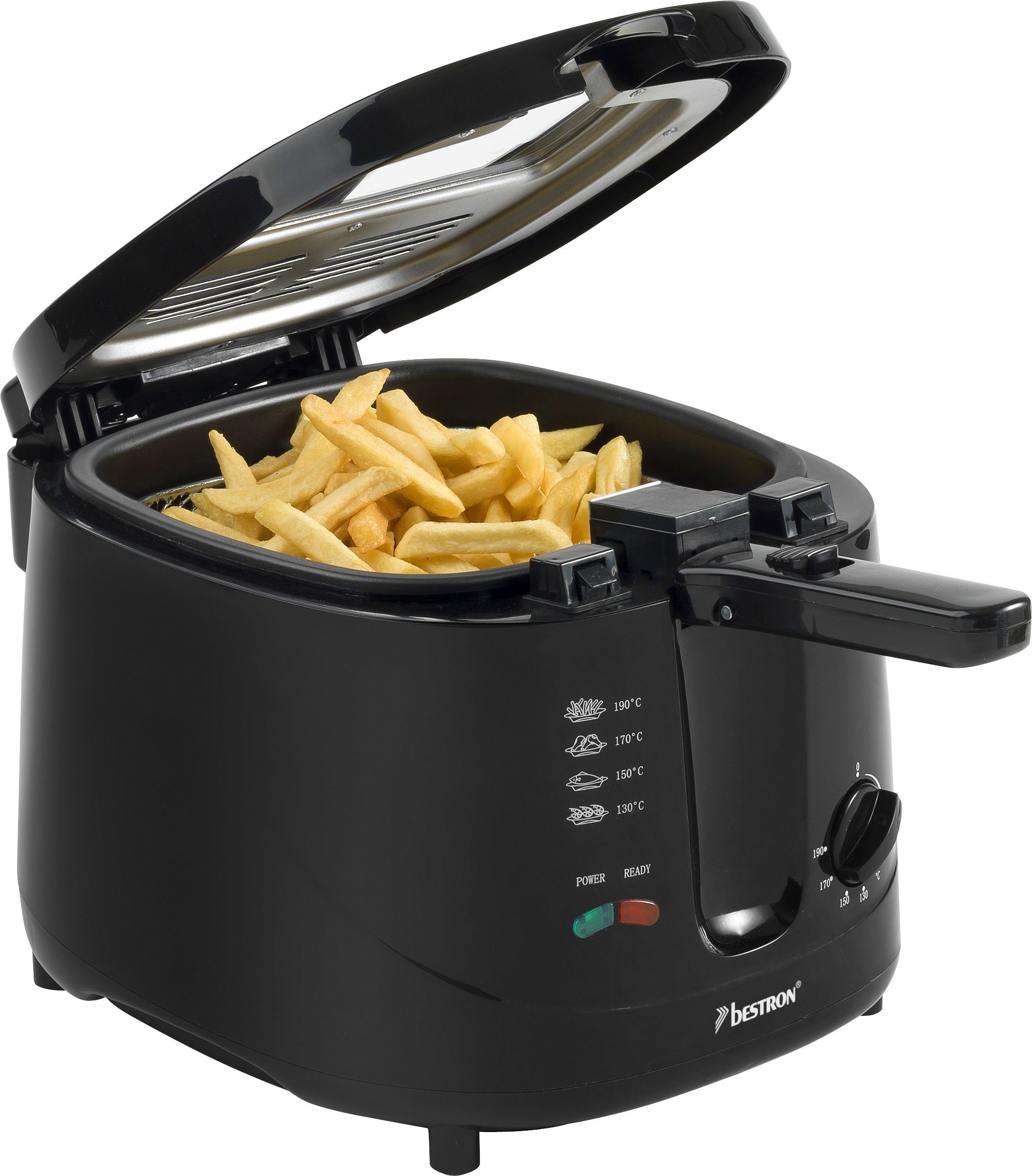 bestron Fritteuse ADF2000, 1800 W, Kompakte Fritteuse mit Korb für ca ...
