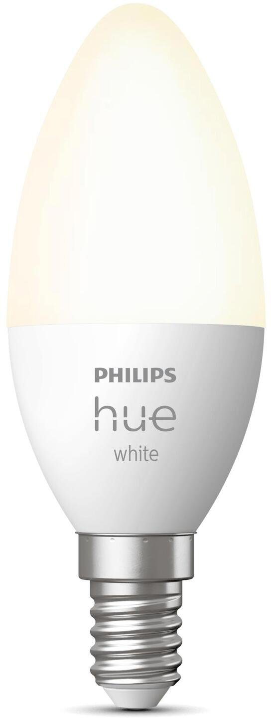 Philips Hue LED-Leuchtmittel White E14 Einzelpack 470lm!, E14, 1 St., Warmweiß