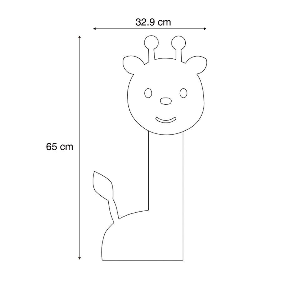 Qazqa Wandleuchte Animal faces, Dimmbar, LED fest integriert, Extra-Warmweiß, QAZQA Wand­leuchte, integrated, Beige, Stahl, Für Kinder