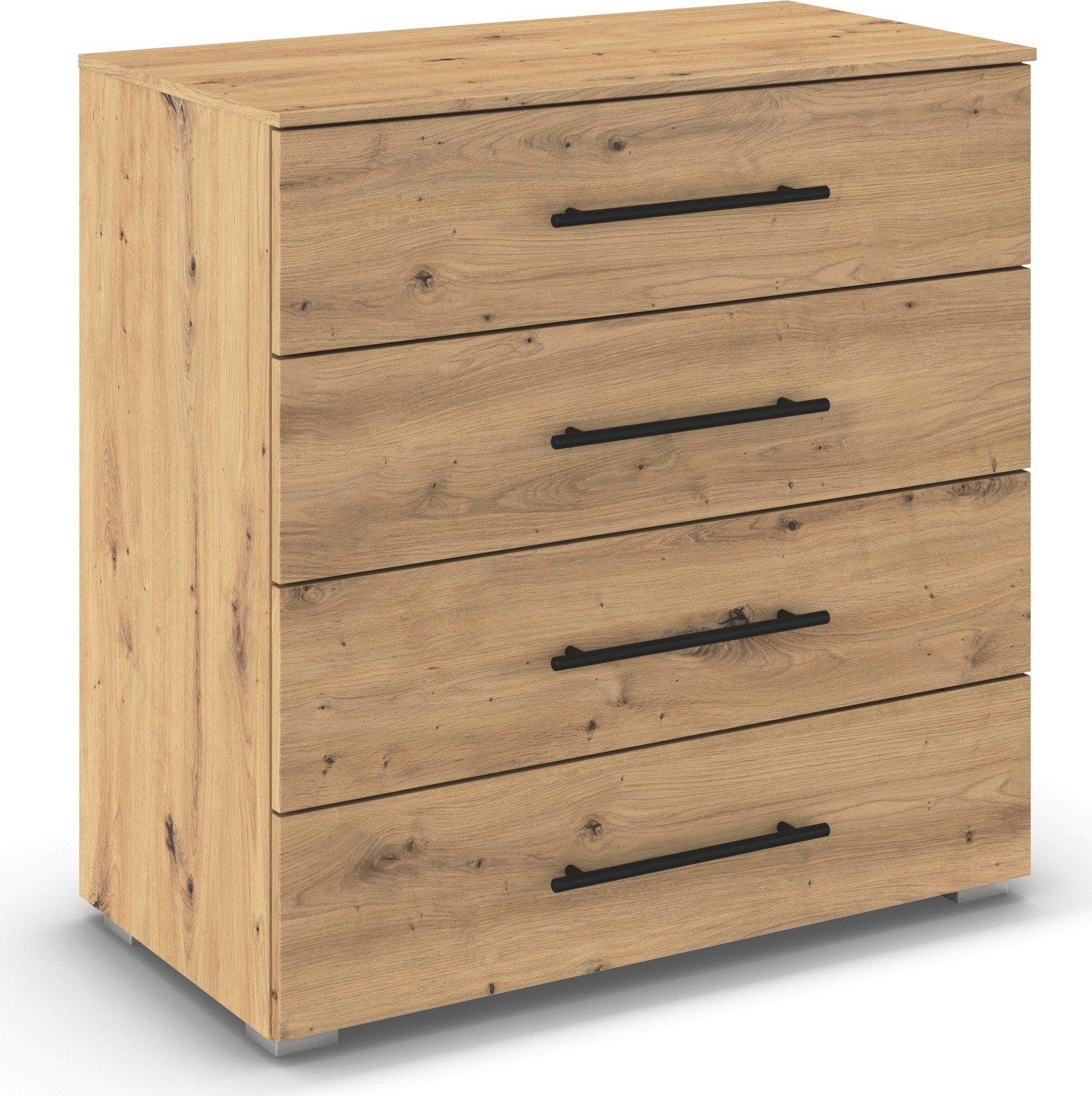rauch Schubkastenkommode Sideboard Schubladenkommode AVOLA mit Dekorfront (Breite 80 cm inkl. Soft-Close-Funktion), vier große und geräumige Schubladen mit viel Stauraum MADE IN GERMANY