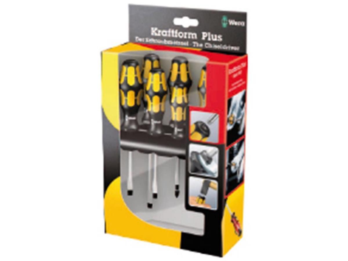 Wera Schraubendreher 932 S/6, (Set, 6-teilig), 6-teilig, inkl. Aufbewahrungs-Rack zur Wandmontage