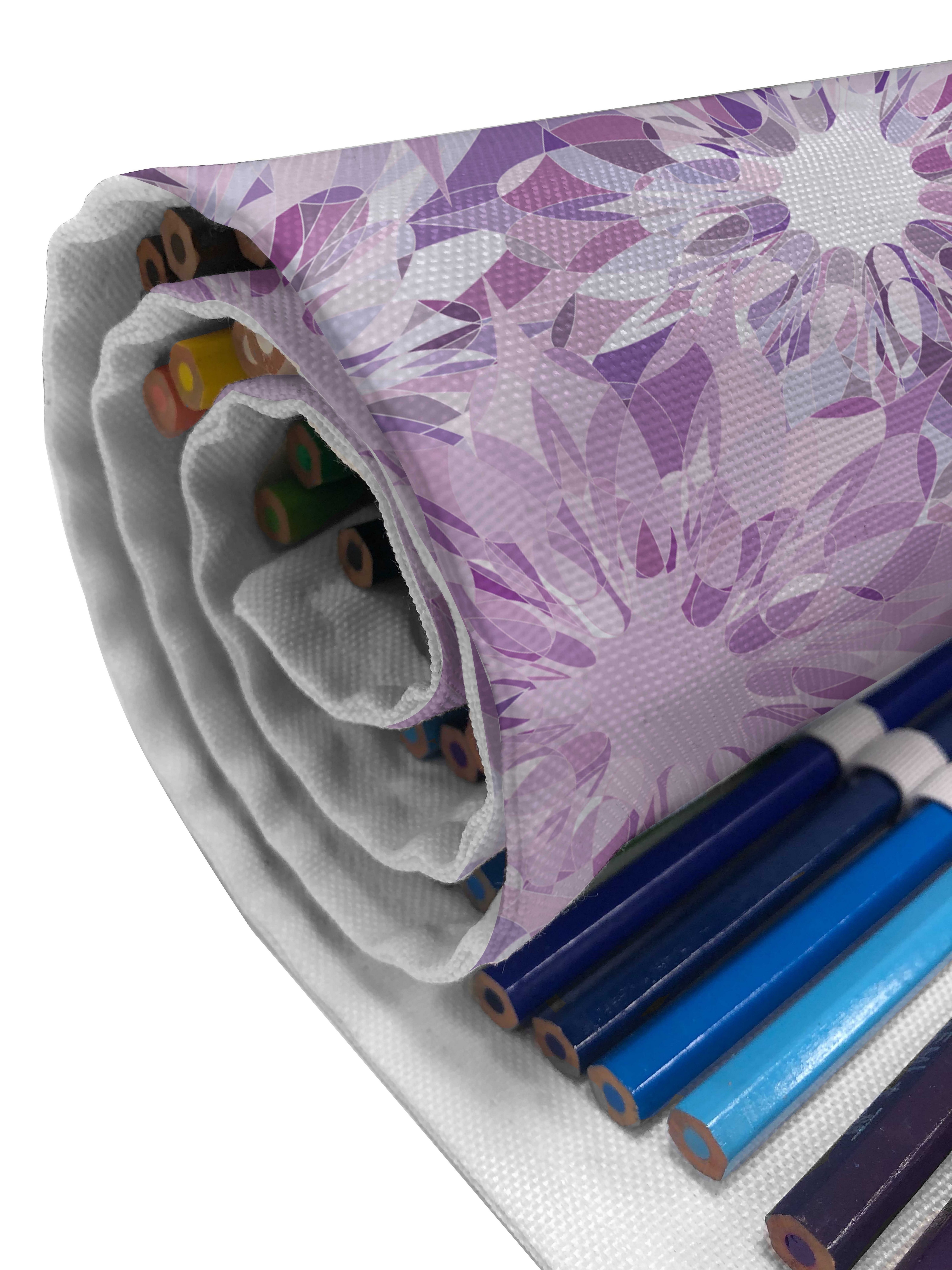 Flieder Abakuhaus und Floral tragbar Federmäppchen Lavendel Stiftablage Design und langlebig Segeltuch Organizer, Retro Digitales