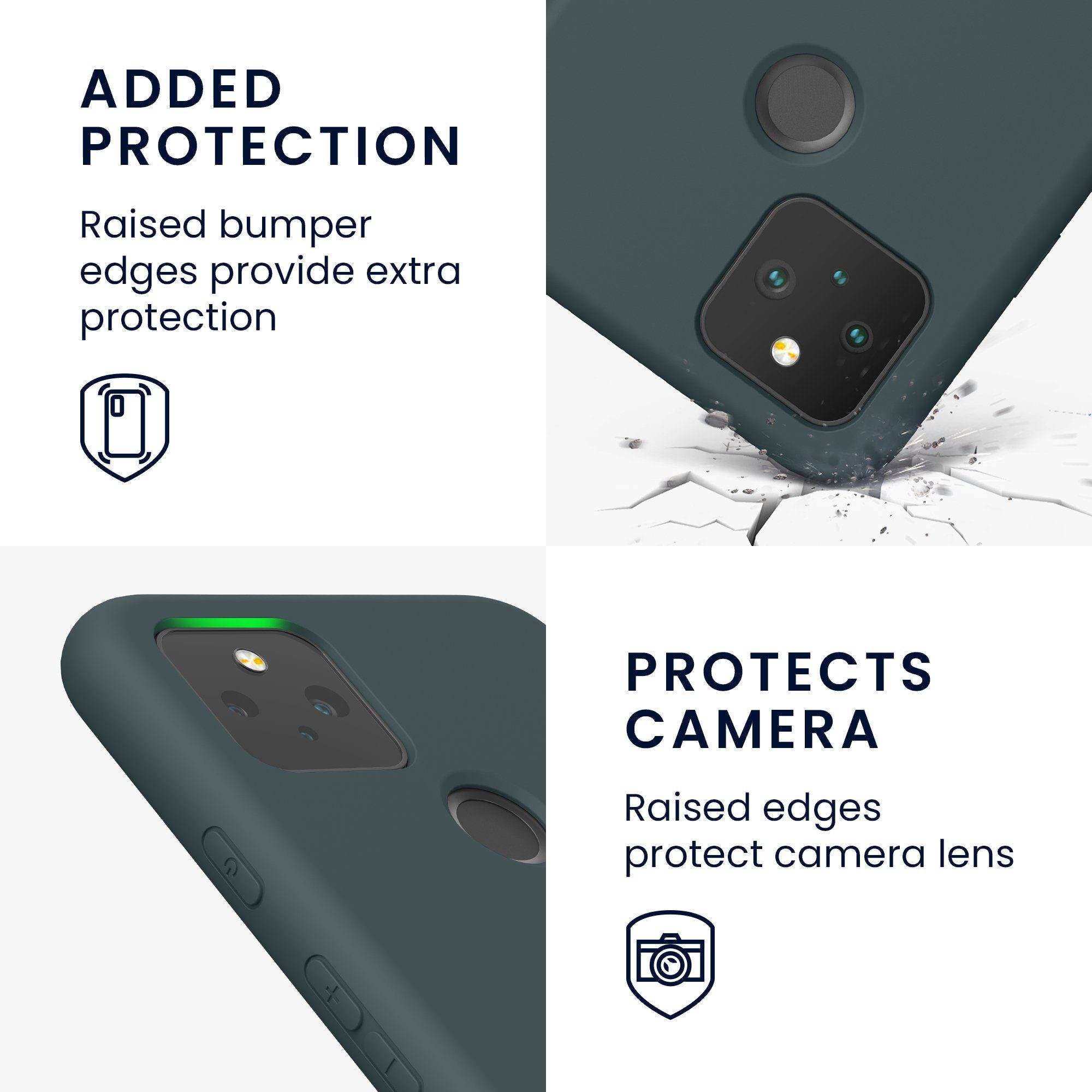 kwmobile Handyhülle Slim Case für Google Pixel 5, Hülle Silikon Handy - Handyhülle gummiert