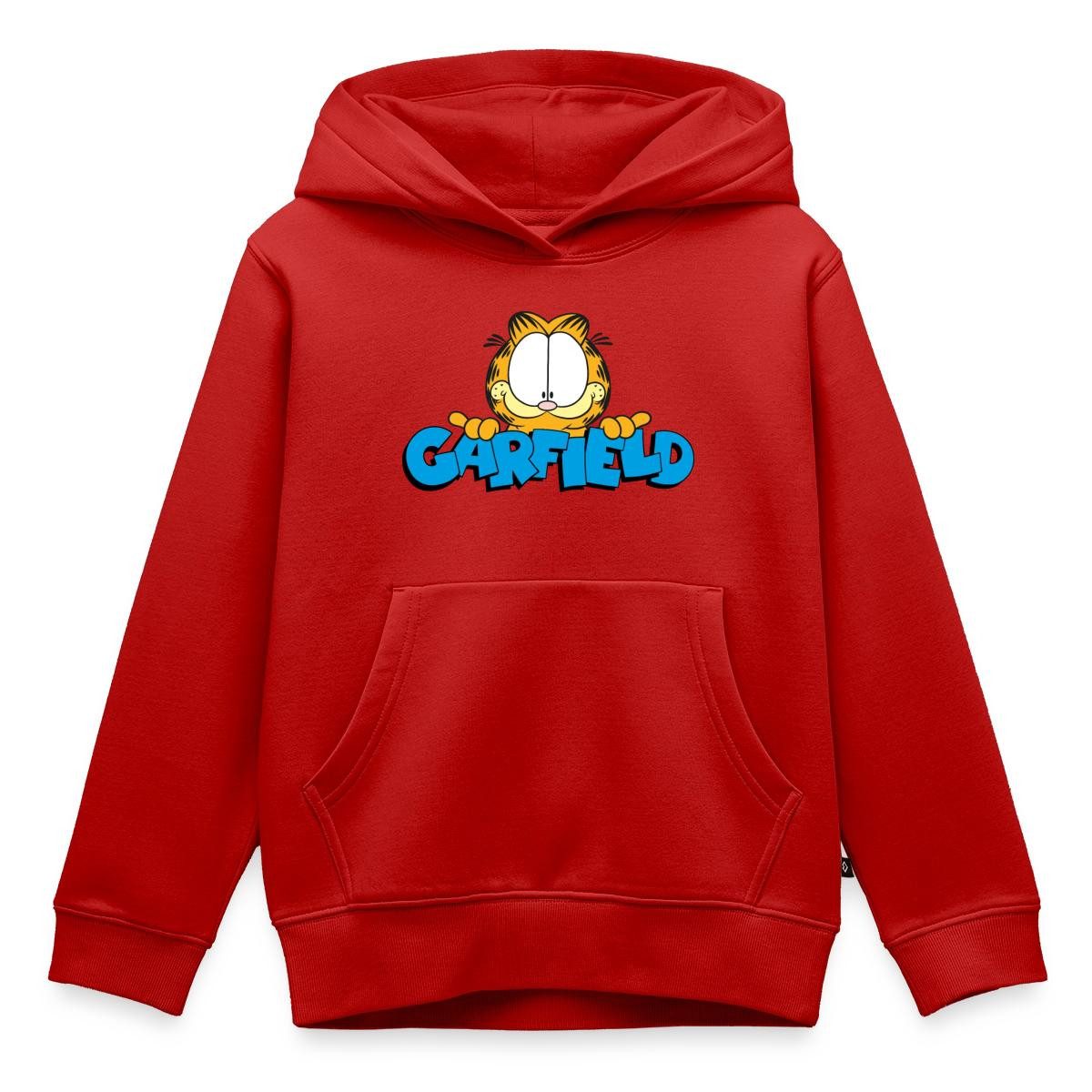 Spreadshirt Hoodie Garfield Gesicht Logo Kinder Premium Hoodie (1-tlg)