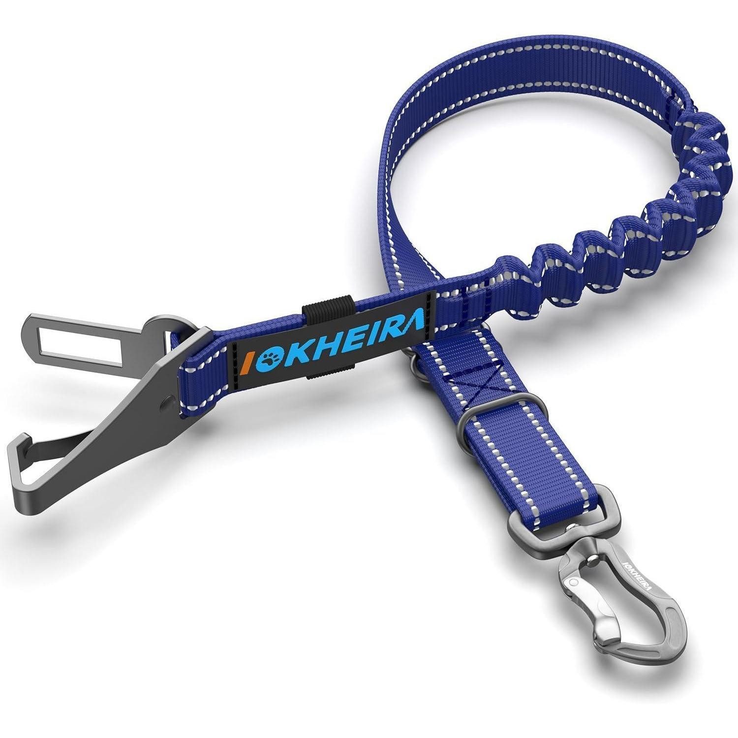 LuxusKollektion Autohundegeschirr Hundegurt einstellbar Universalstecker Auto Ozeanblau
