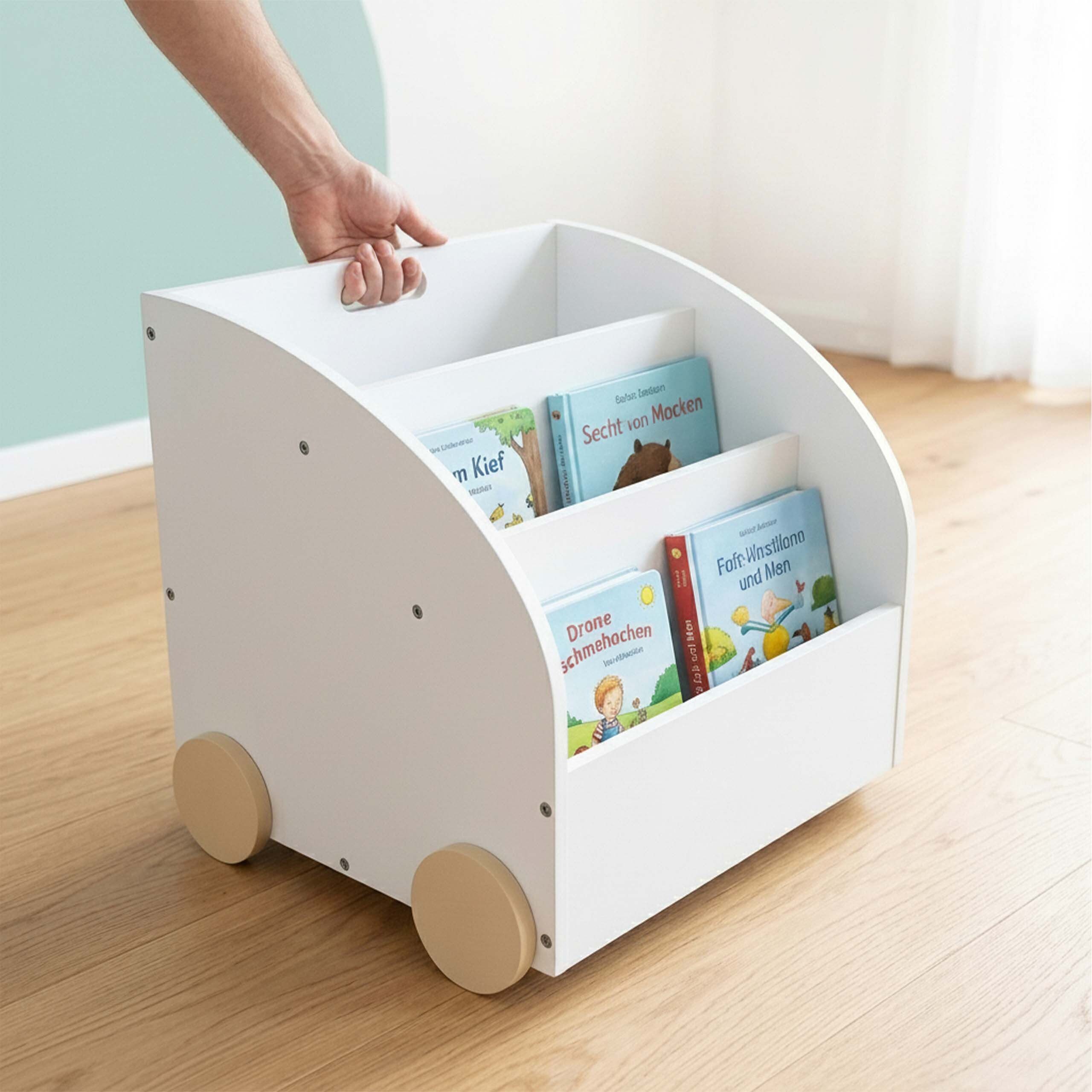relaxdays Kinderregal Bücherregal Kinder 3 Fächer, 1-tlg. – Bild 3 von 5