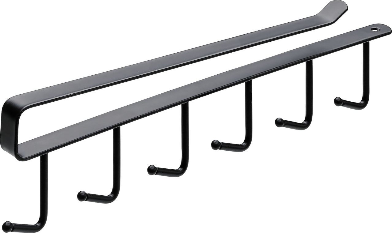 Hettich Garderobenleiste Hettich Garderobenleiste 6 Haken Stahl 26,5 x 7,2
