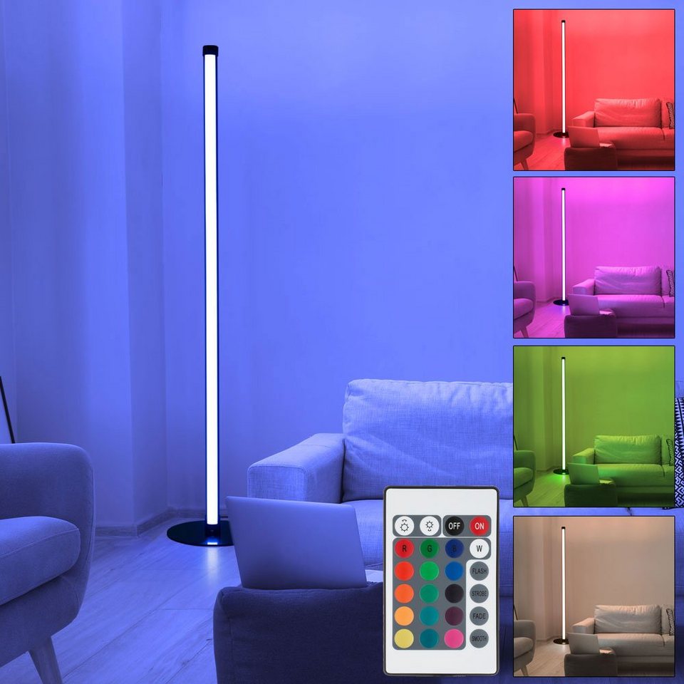 etc-shop LED Stehlampe, Warmweiß, Neutralweiß, Stehleuchte LED Wohnzimmer  Stehleuchte mit Fernbedienung