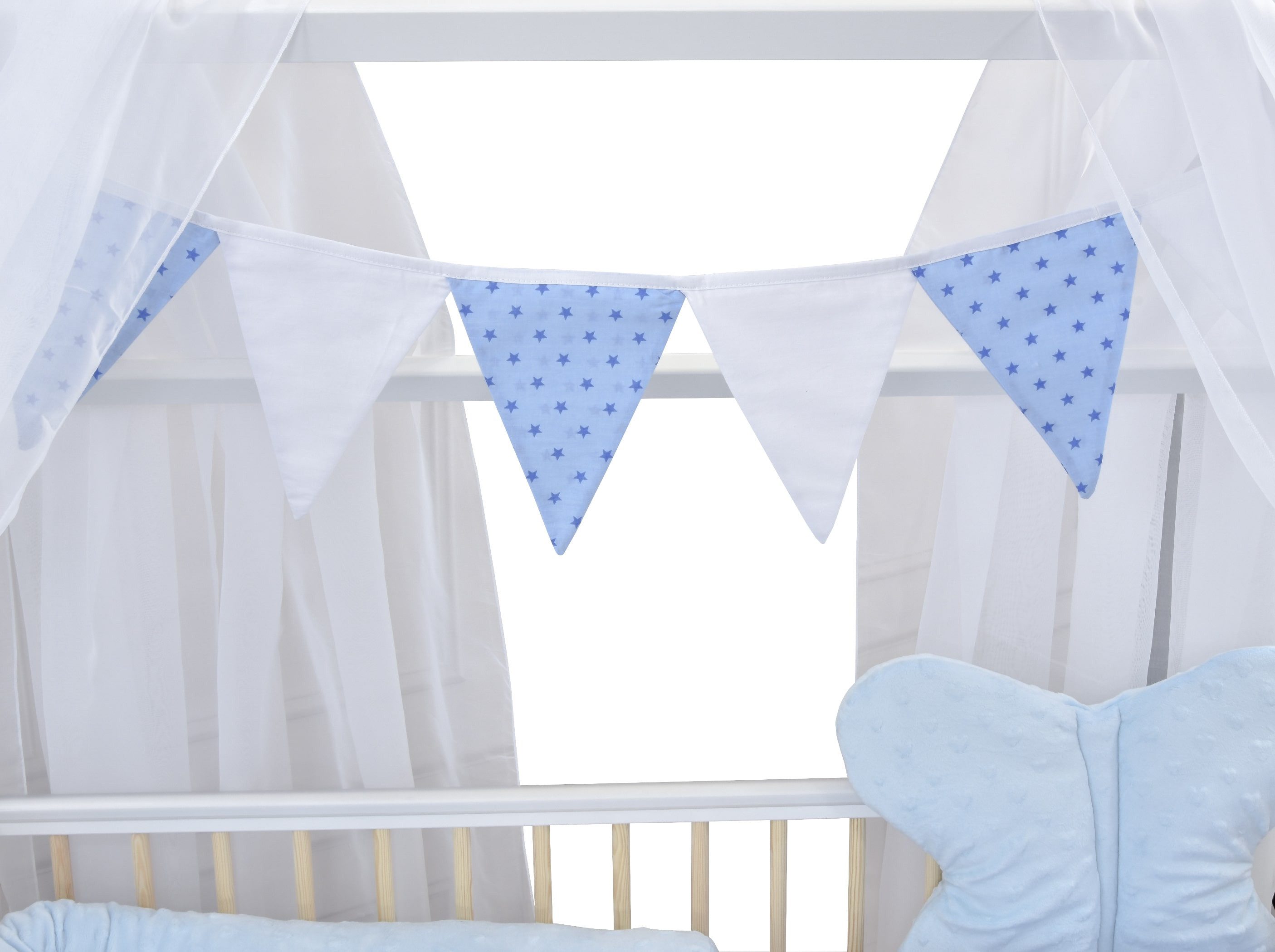Baby-Delux Komplettbett Hausbett Babybett Komplettset, 12-tlg., Kinderbett 60x120 cm weiß Kiefer, Bettset verschiedene Designs
