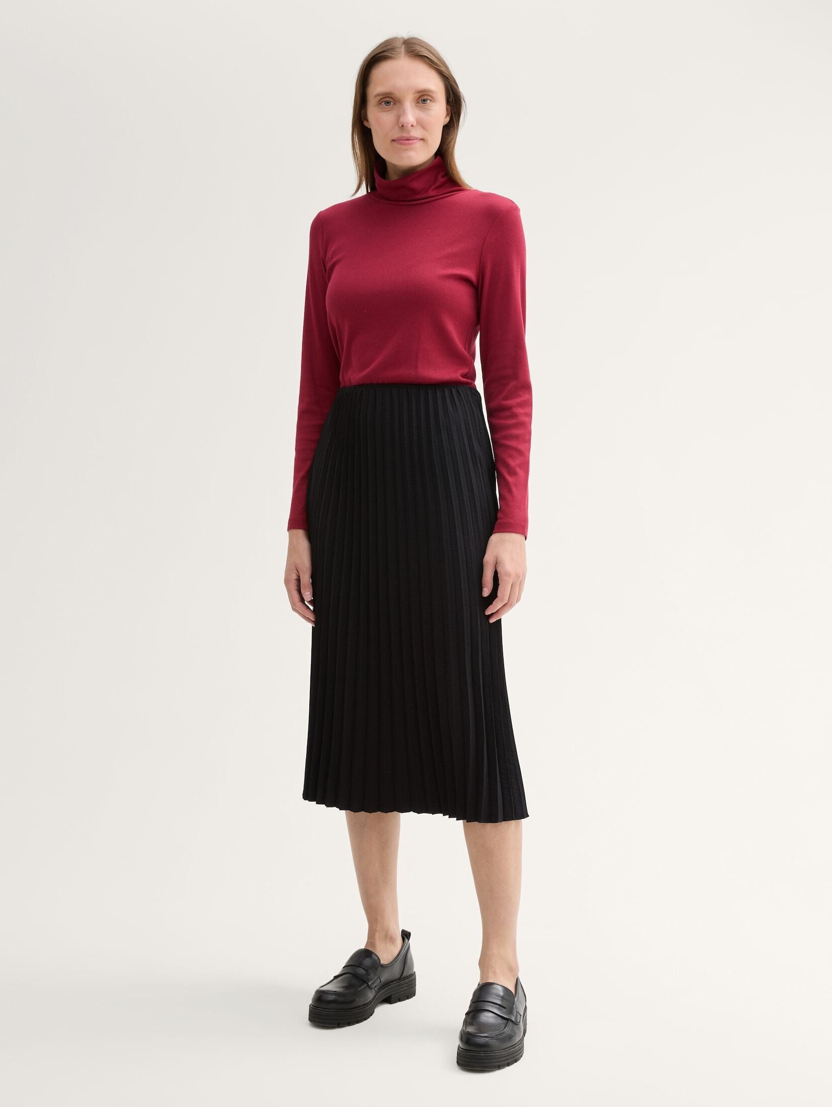 TOM TAILOR Sommerrock High Waist Plissee-Midirock günstig online kaufen