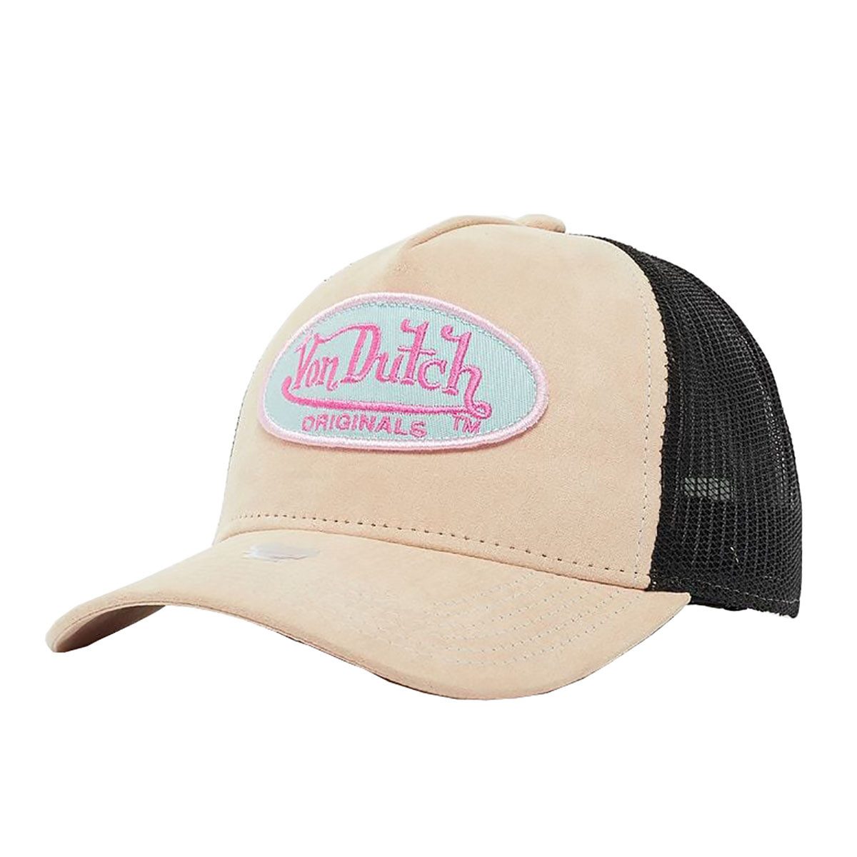 Von Dutch Trucker Cap 'Boston' – Grau-schwarz-rot, Snapback, Verstellbar