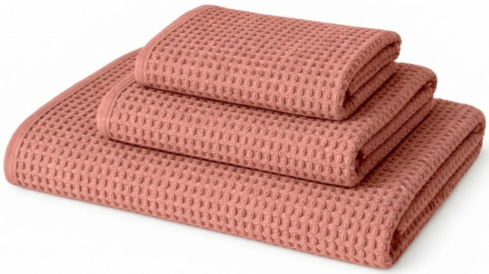 Egeria Handtuch LIVA, Waffelpiqué (2-St), 50x100 cm, Waffelpiqué Struktur