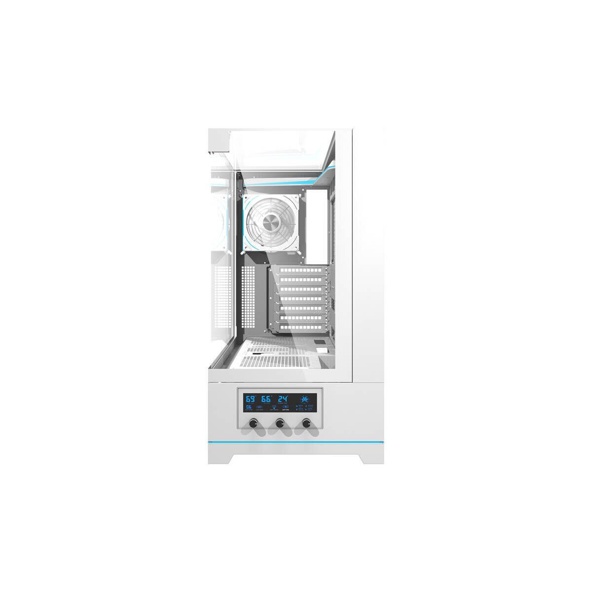Darkflash PC-Gehäuse Darkflash DY450 PRO PC Gehäuse Weiß inkl. 1 Lüfter