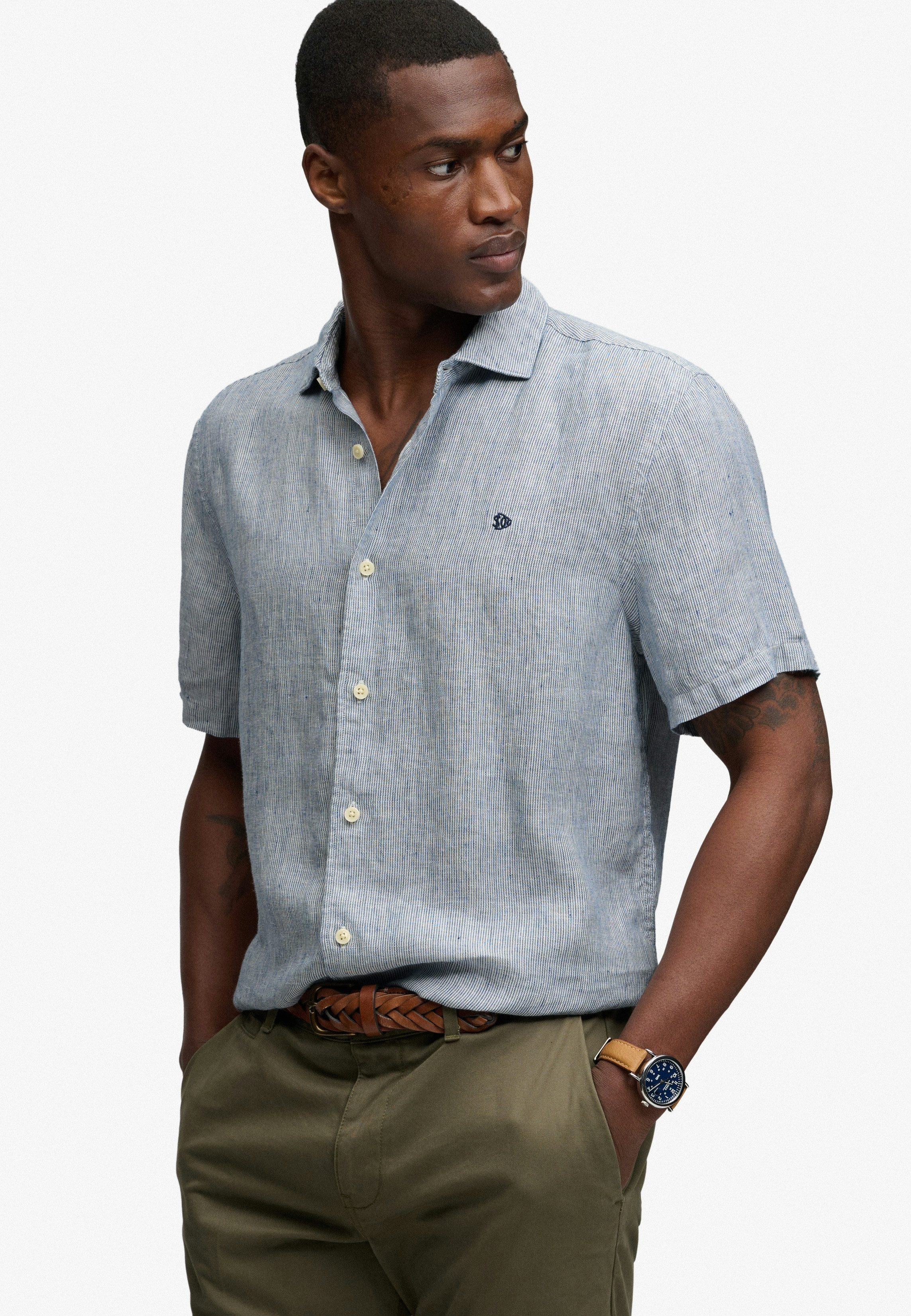 Superdry Leinenhemd RIVIERA S/S LINEN SHIRT aus 100% Leinen