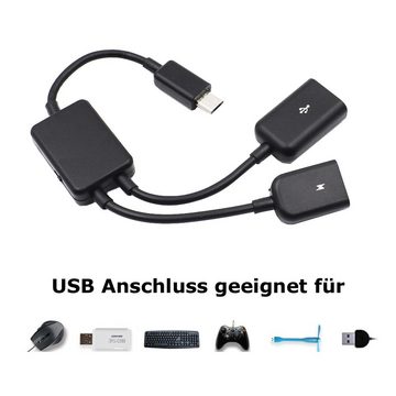 Bolwins F64 micro USB zu USB 2.0+ micro USB OTG Kabeladapter für Maus Tastatur Smartphone-Kabel