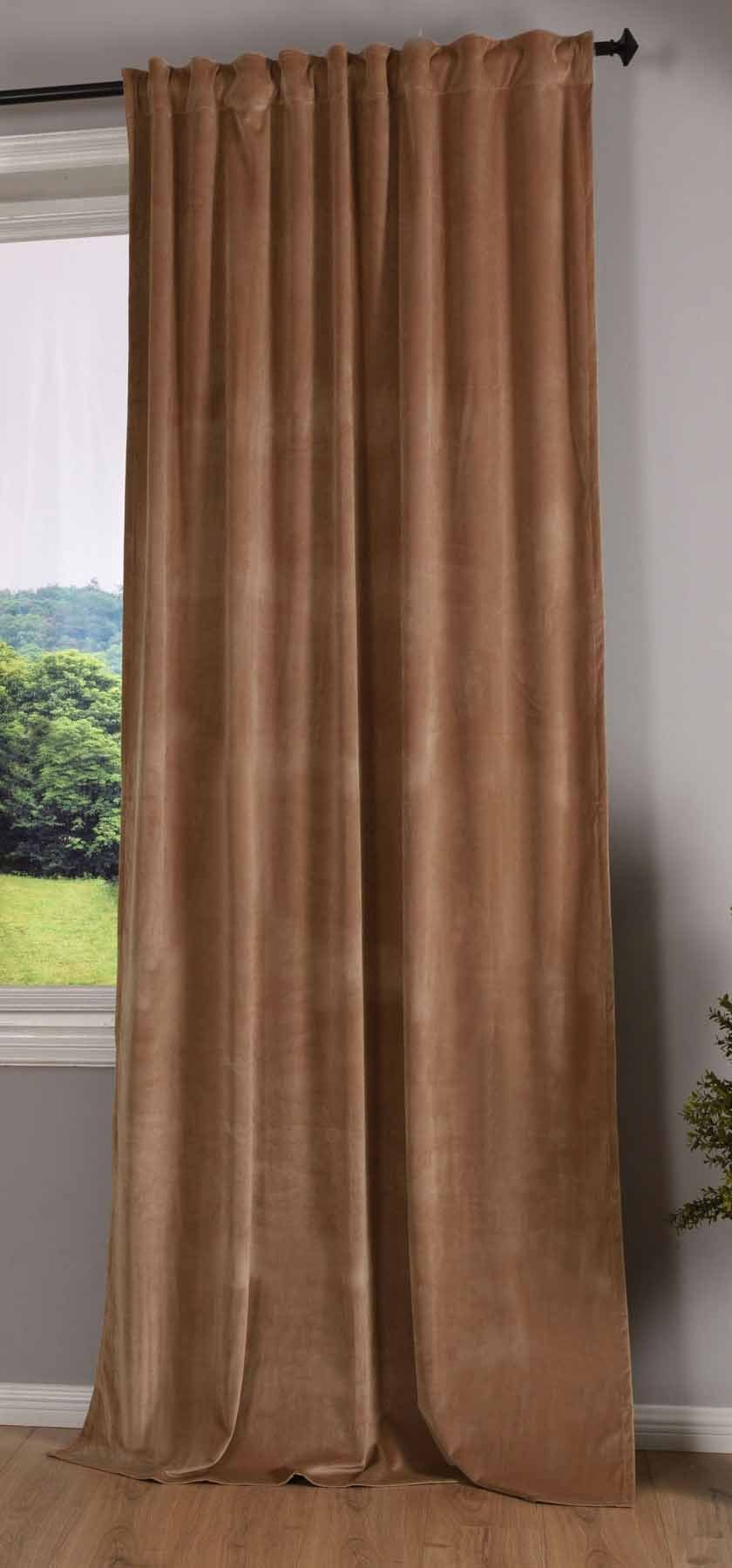 Gardinenbox Vorhang (1 St), verdecketeSchlaufen, verdunkelnd, Samt, Verdunk günstig online kaufen