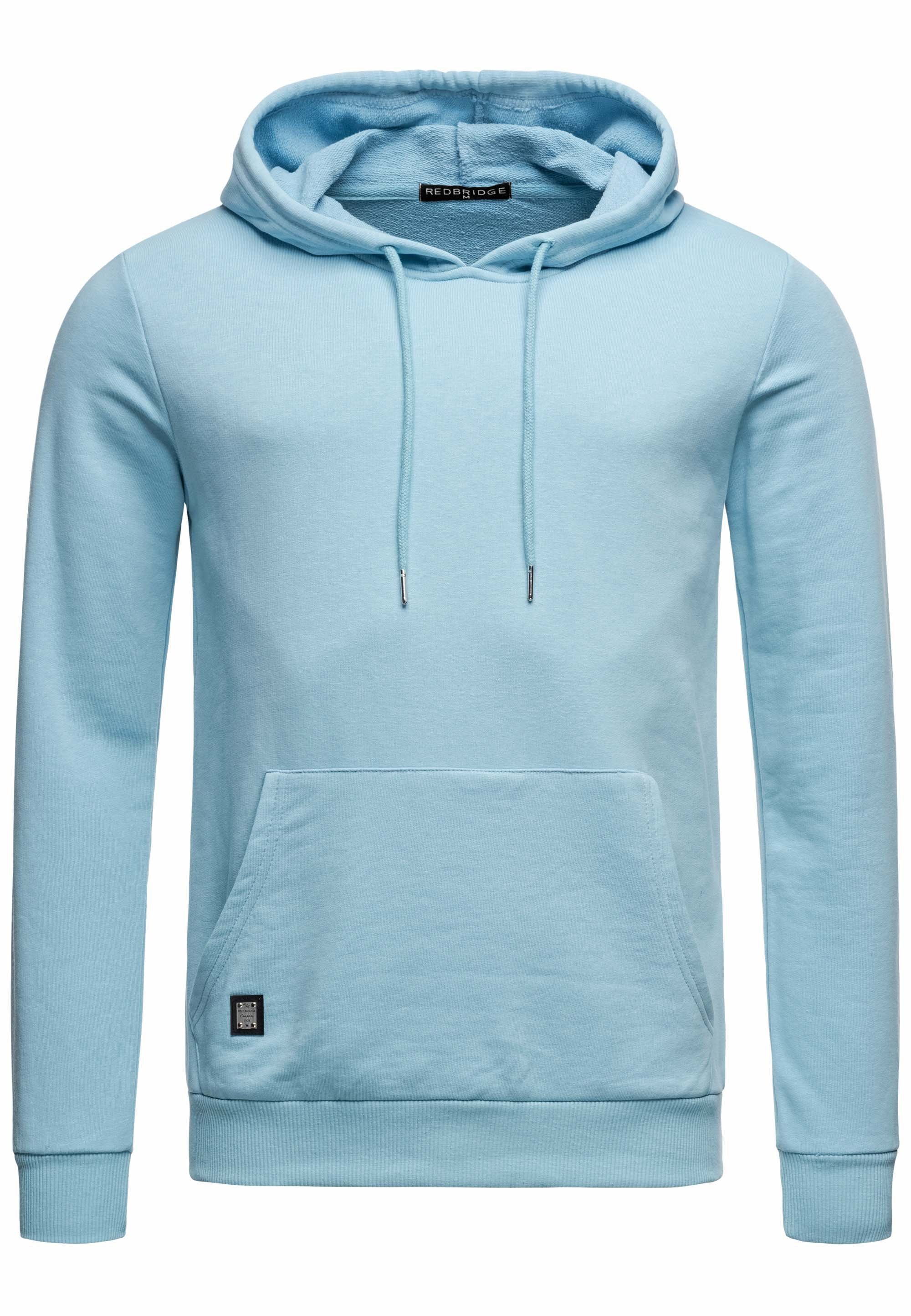 Premium Kängurutasche mit RedBridge Qualität Kapuzensweatshirt Blau Hoodie