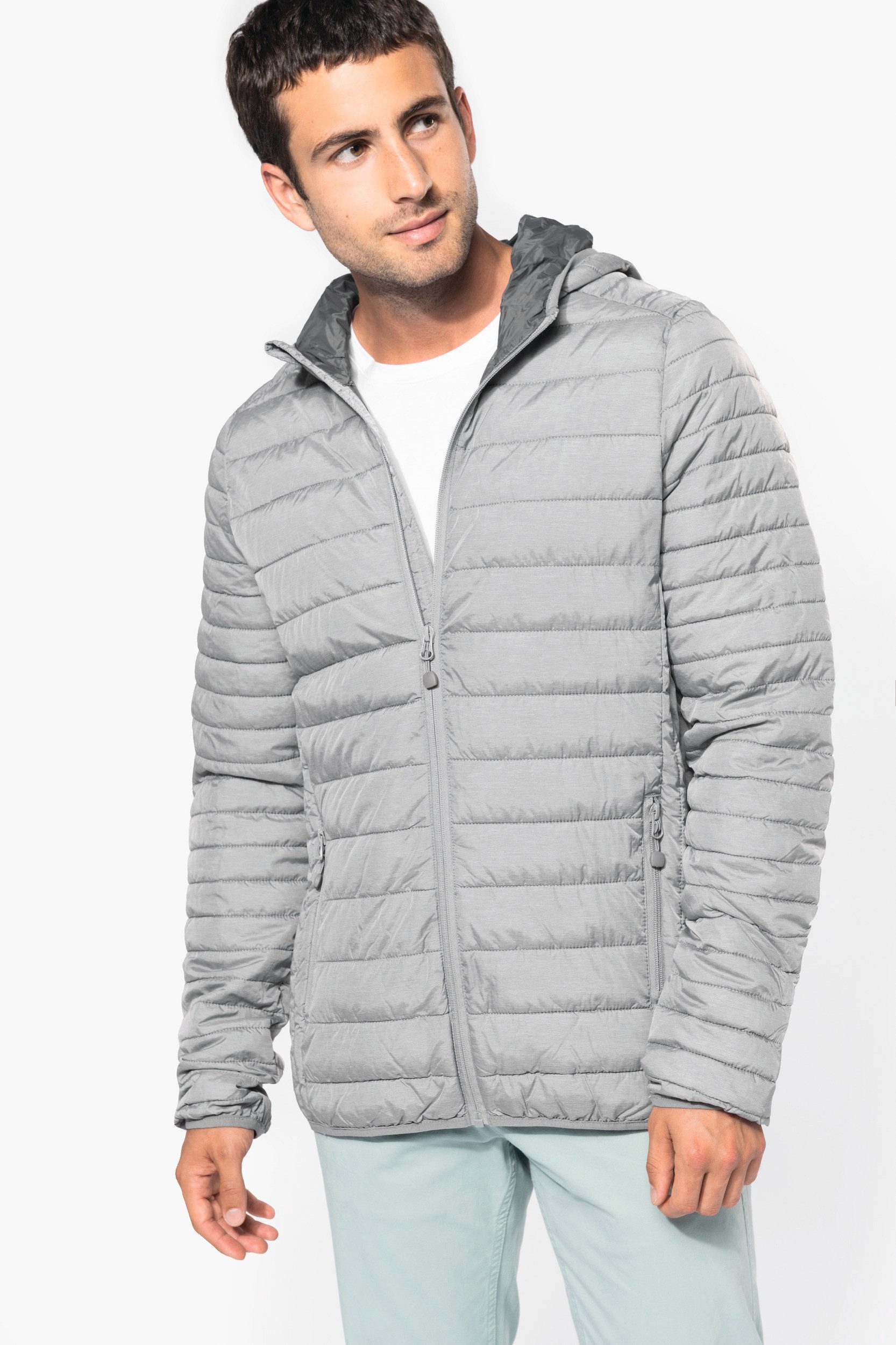 Kariban Outdoorjacke Leichte Herren-Steppjacke mit Kapuze günstig online kaufen