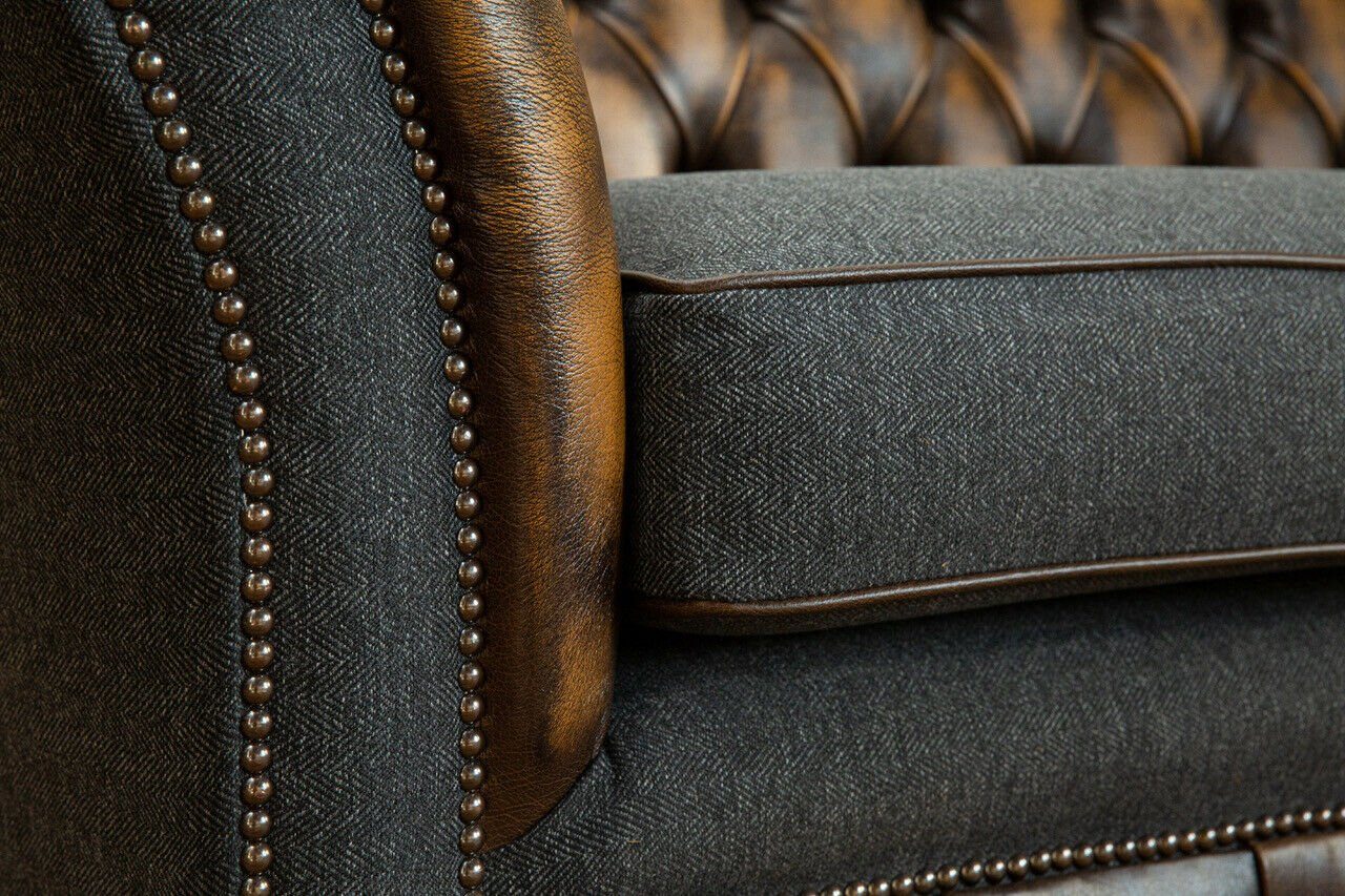 3 cm Design JVmoebel Couch Chesterfield-Sofa, Chesterfield Sofa 225 Sofa Sitzer