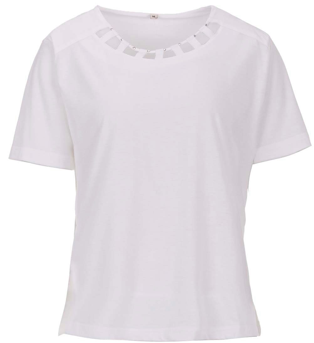 zeitlos T-Shirt Cut Out Stein Applikation