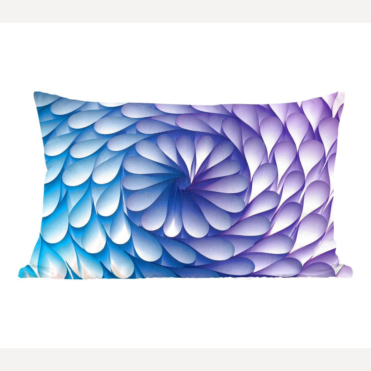 Spirale, Füllung, Geometrie MuchoWow Violette Zierkissen, Dekokissen einer Dekoration, Dekokissen in mit Schlafzimmer Wohzimmer Form