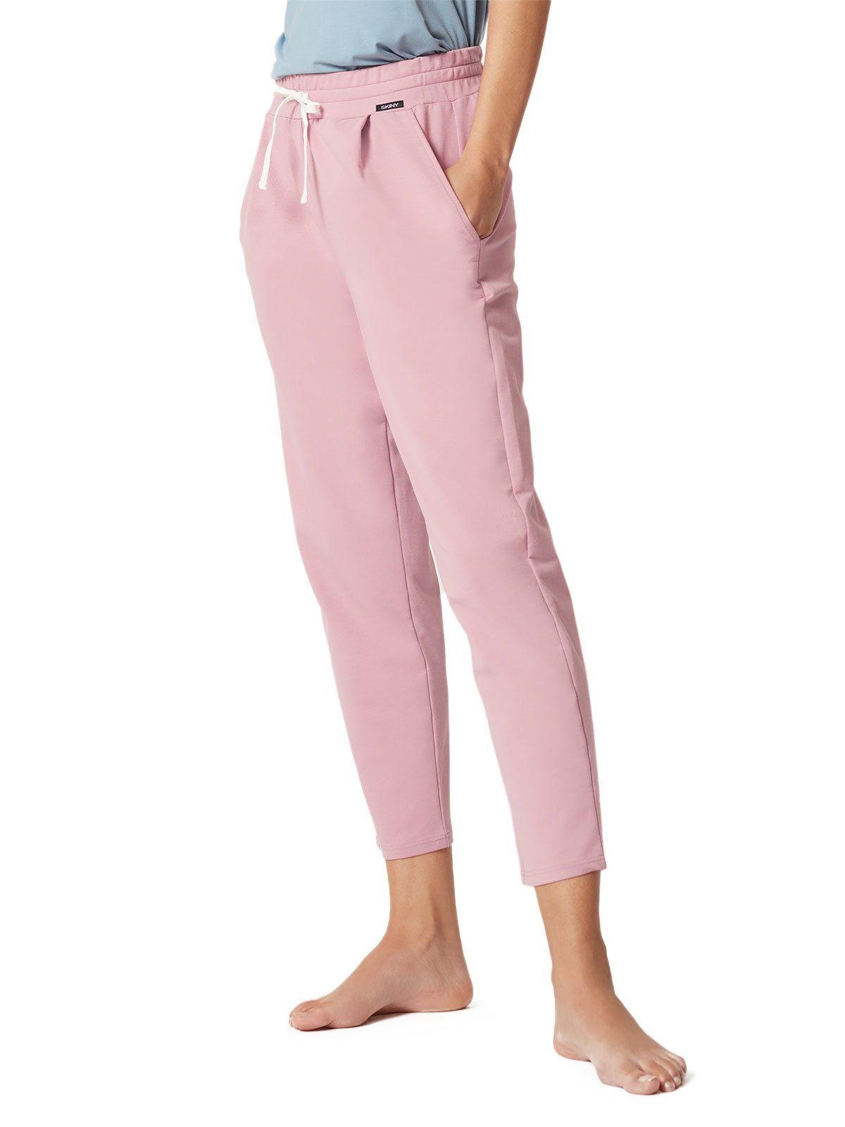 Skiny Loungehose Damen Hose lang Night In Mix & Match (Stück, 1-tlg) gerader Beinausschnitt