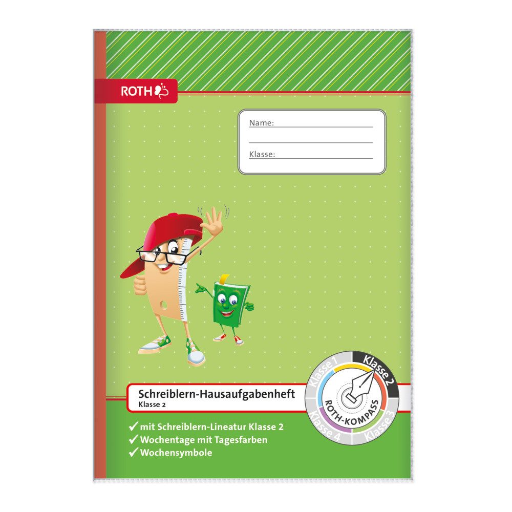 Roth Schulheft Roth Hausaufgabenheft Schreiblernheft 2. Klasse DIN A4