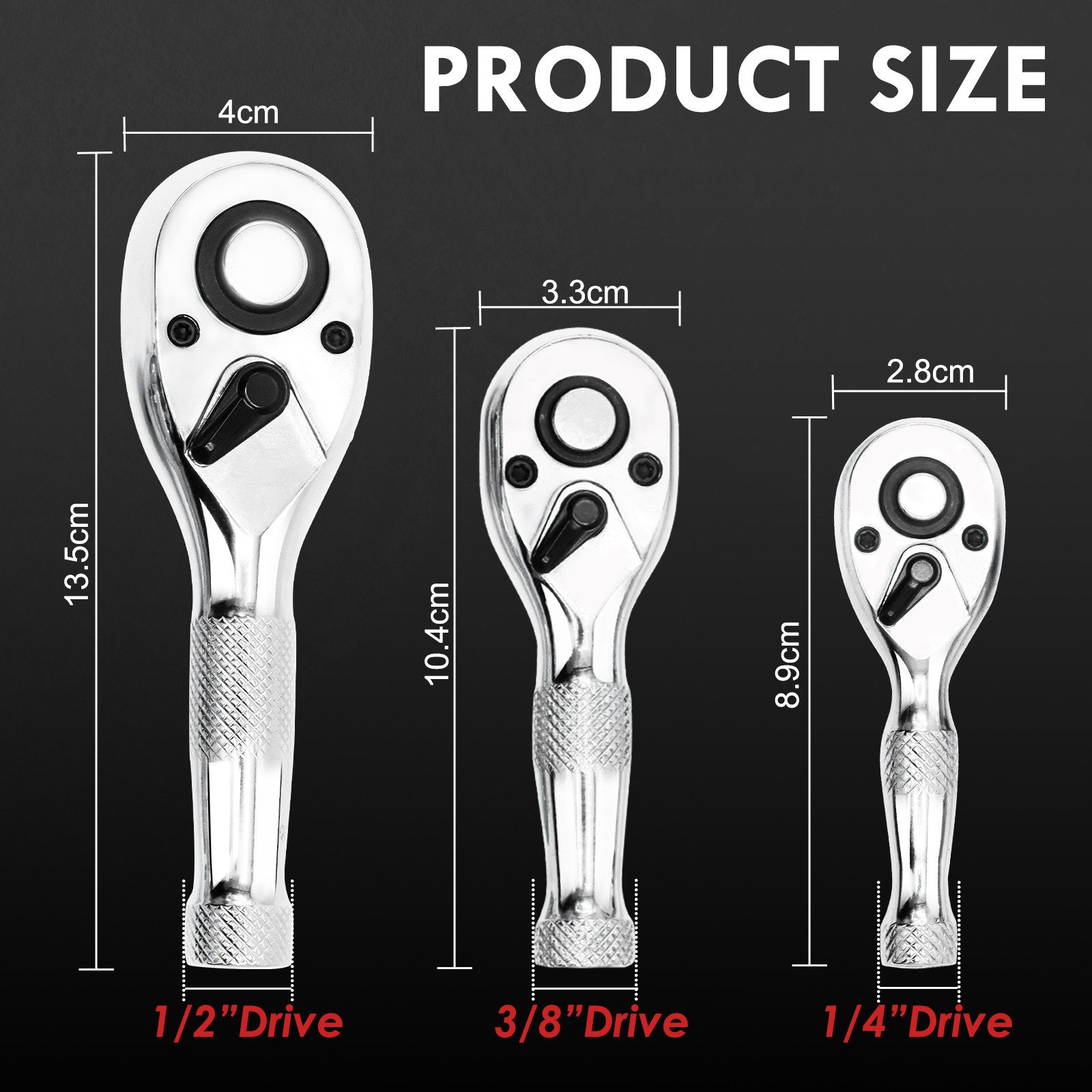 CCLIFE Akku-Ratschenschrauber Knarre Mini 1/4 3/8 1/2 Zoll Set Feinverzahnt günstig online kaufen