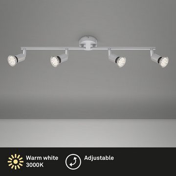 Briloner Leuchten LED Deckenspots 2906-044, LED wechselbar, Warmweiß, titanfarbig, GU10, Deckenlampe