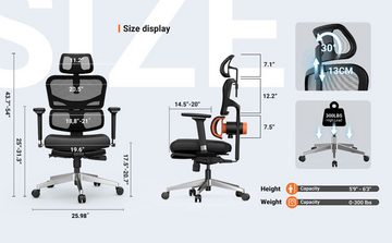NEWTRAL Drehstuhl NT002 Ergonomischer Bürostuhl, Gaming-Stuhl, Verstellbare Rückenlehne, Armlehne, Kopfstütze