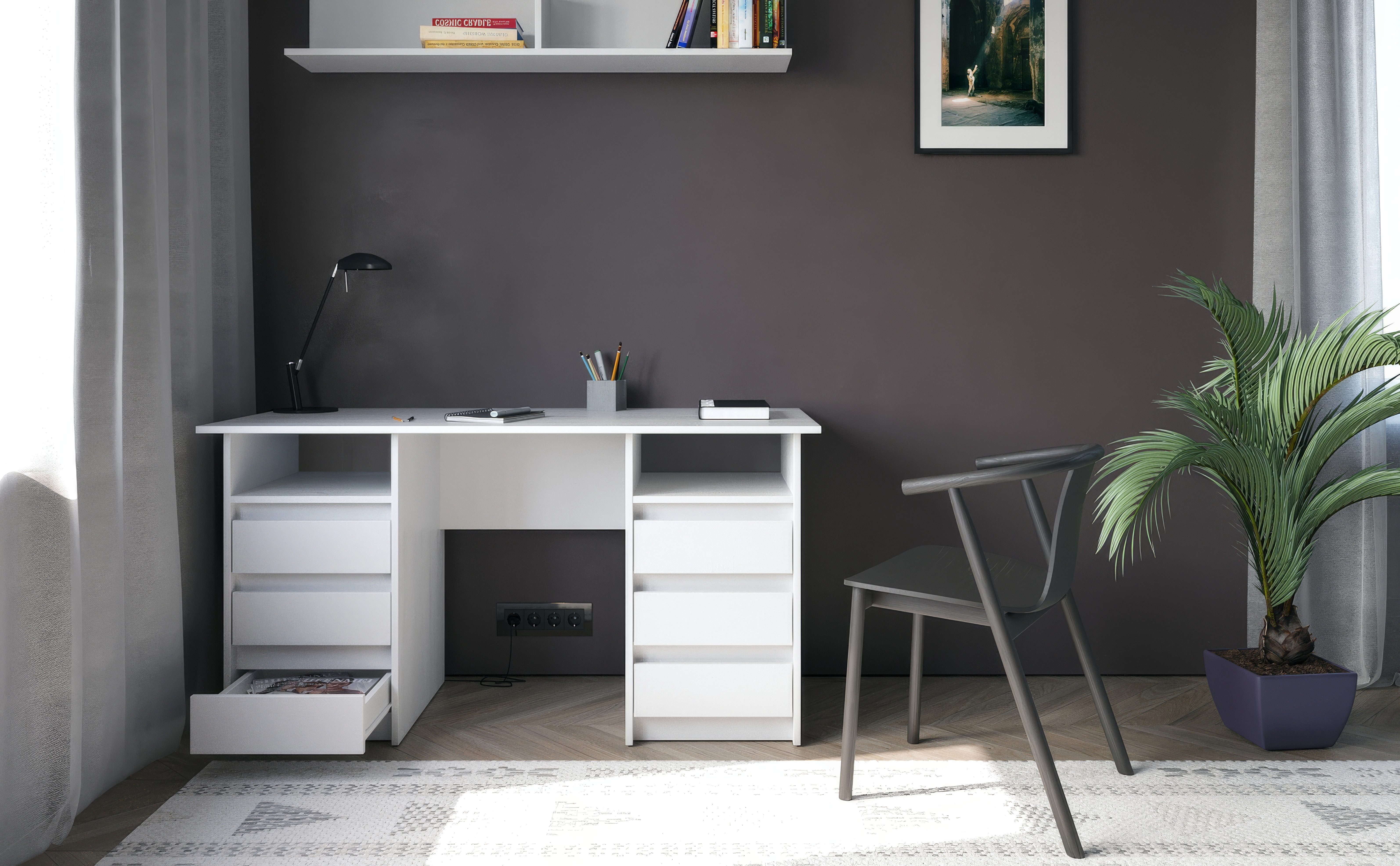 KOMTO Schreibtisch Oslo 140 Schreibtisch mit günstig online kaufen
