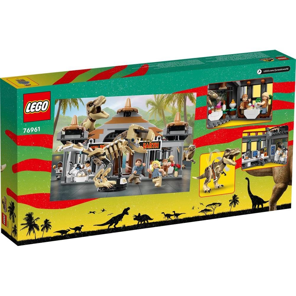 LEGO® Jurassic Park 76961 - Angriff des T.Rex + Raptors aufs Besucherzentrum Konstruktionsspielsteine, (693 St), Dinosaurier, Spielset für Kinder ab 12 Jahren
