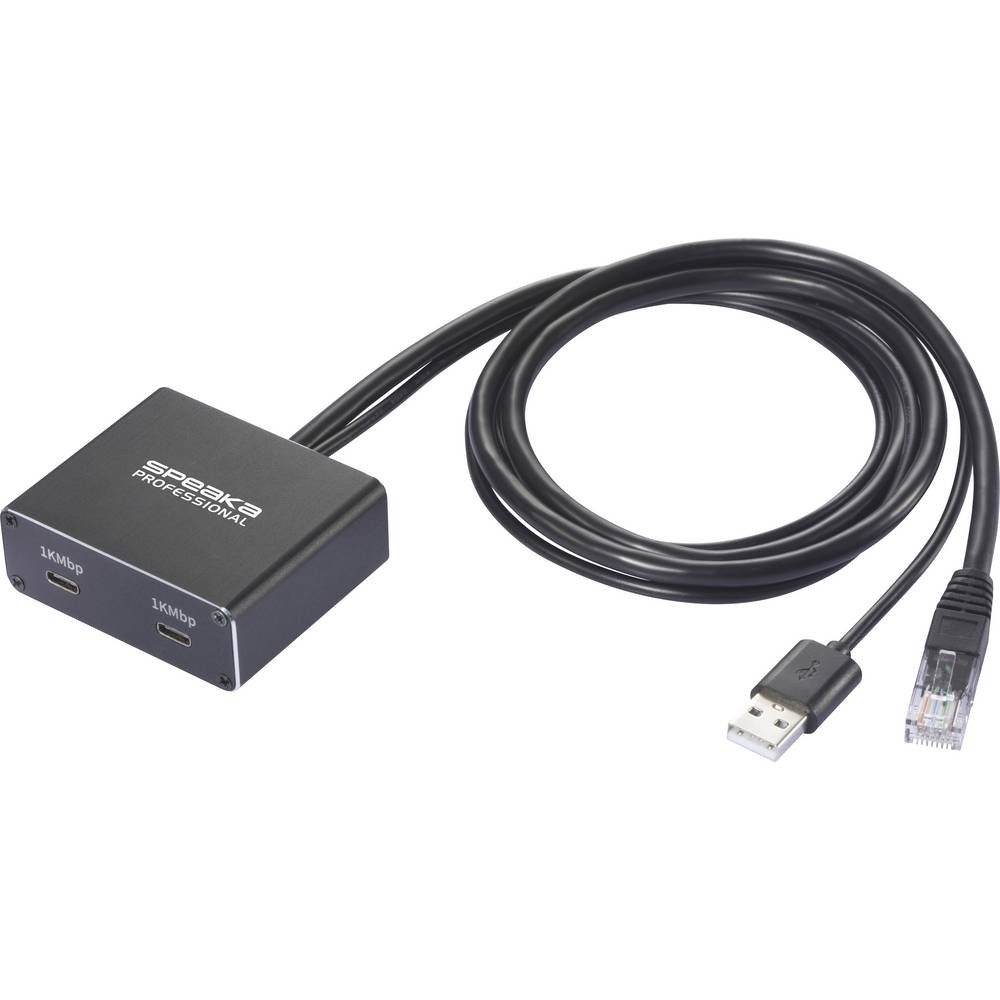 SpeaKa Professional SP-GNS-250 Netzwerkadapter/Hub 1 GBit/s USB-C®, RJ45 SP-13595928 Netzwerk-Adapter