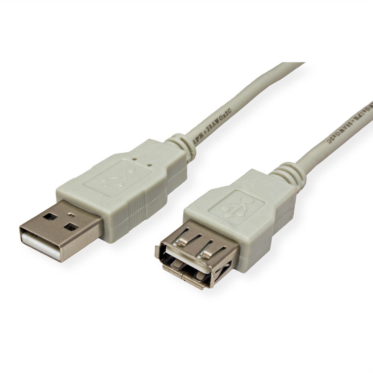 SECOMP STANDARD USB 2.0 Verlängerungskabel USB-Kabel, USB 2.0 Typ A Männlich (Stecker), USB 2.0 Typ A Weiblich (Buchse) (80.0 cm), Typ A-A, ST/BU