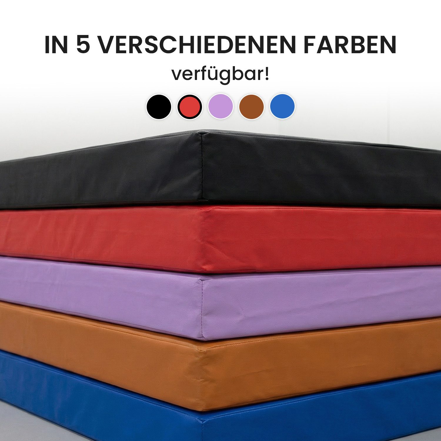 Jeflex Weichbodenmatte Jeflex Turnmatte klappbar 200 x 100 x 8 cm Weichbodenmatte Sportmatte, 200cm x 100cm x 8cm, Made in Germany