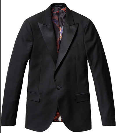 Scotch & Soda Sakko Scotch & Soda Iconic Satin Trimmed Smoking Blazer Tuxedo Sakko Jacket