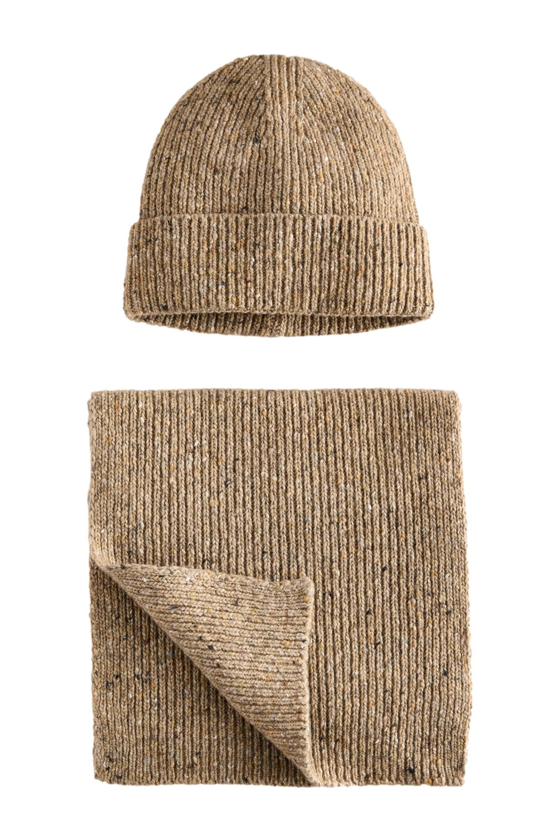 Beanie Schal und Beaniemütze im Set