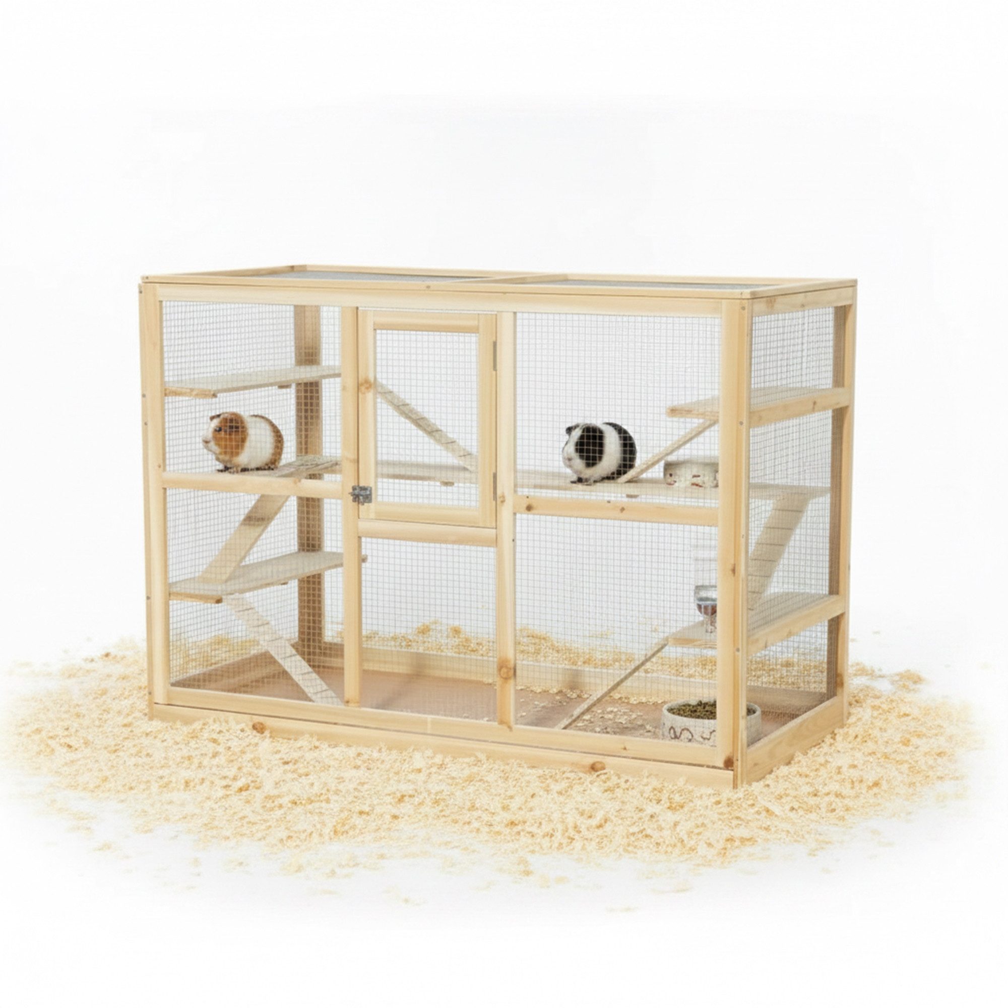 Mucola Kleintierkäfig Nagerkäfig XXL Villa Hamsterkäfig Mäusekäfig Kleintierkäfig, verzinkt