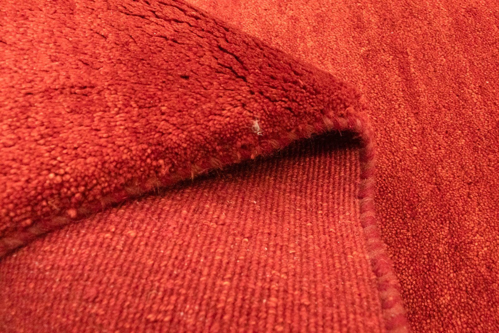 rot, morgenland, handgeknüpft handgeknüpft Gabbeh mm, rechteckig, Höhe: Wollteppich Teppich 18