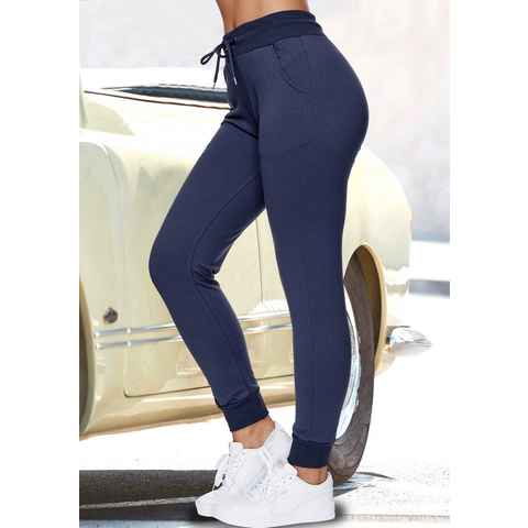 JEEL Sweathose Jogginghose Damen (1-tlg) Baumwolle, Lycra, Slim Fit