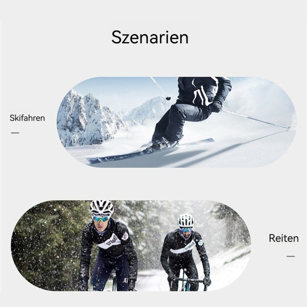 Radfahren Winddicht Radfahren Maske Warme Sturmhaube Skifahren Dekorative Winter Laufen für Winddicht Schlauchschal Ski Herren/Damen Sportmaske (1-St) Maske