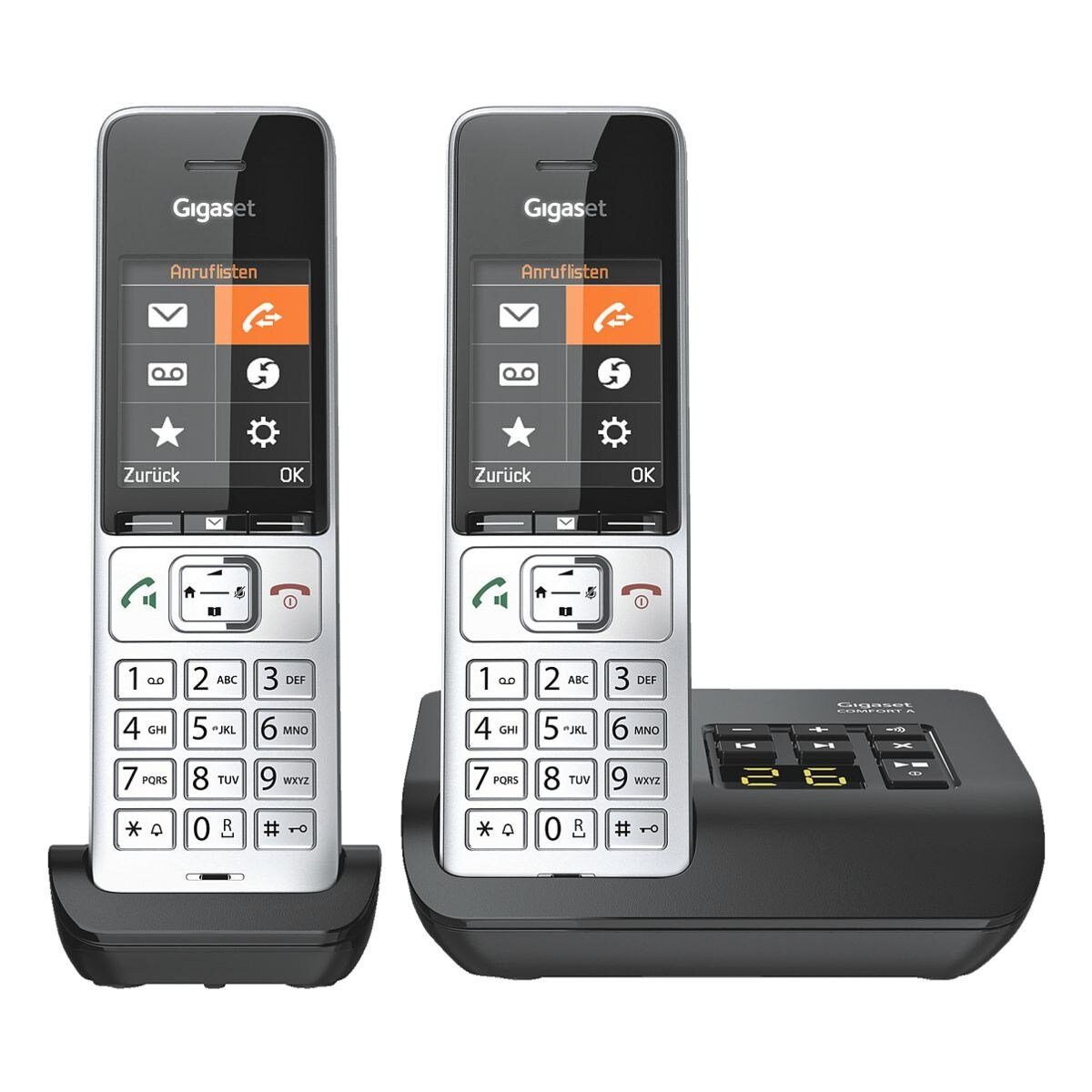 Gigaset COMFORT 500A Duo - Telefon - silber/schwarz Schnurloses DECT-Telefon – Bild 5 von 5